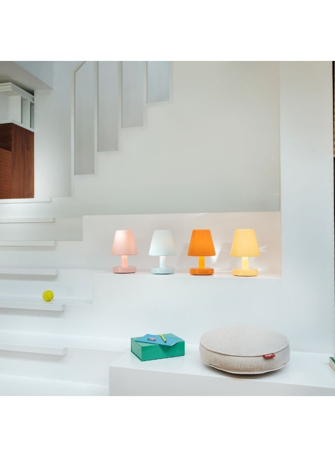 Fatboy Edison the Ambiance Rechargeable Table Lamp, Wireless, Indoor Decorative Lamp with 3 Light Settings, Stepless Dimmable Mood Light, Portable Desk & Bedside Lamp, 16.5 x 25.3 cm – Sunny Orange - Image 4